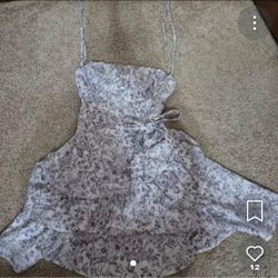 Floral Spaghetti Strap Ruffle Top