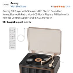 New Retro CD Player Bluetooth HiFi Speakers 