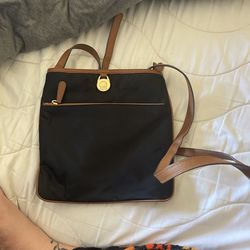brown and black michael kors bag