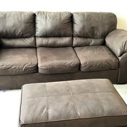 Brown Sofa / Loveseat/ Ottoman