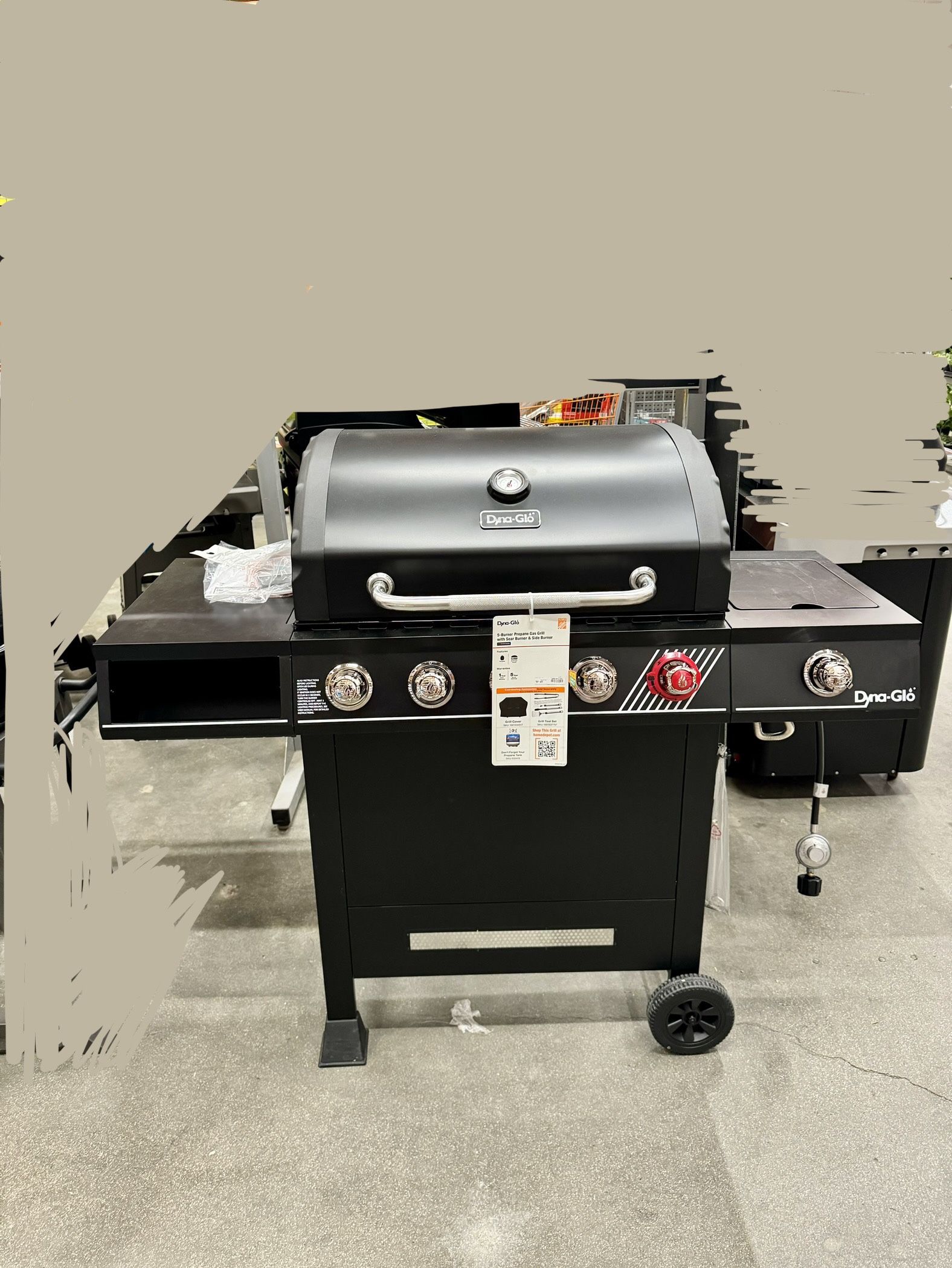 Dyna glo Burner Propane Gas Grill With Sear Burner And Side Burner
