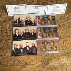 US Presidential Dollar Proof Sets