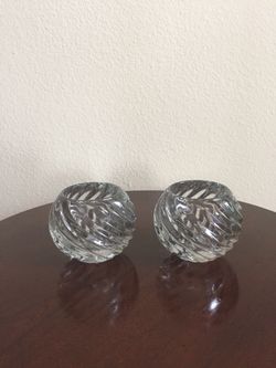 Crystal votive candle holders