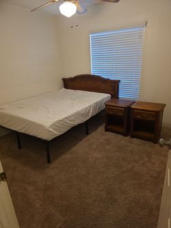 Bed and nightstands