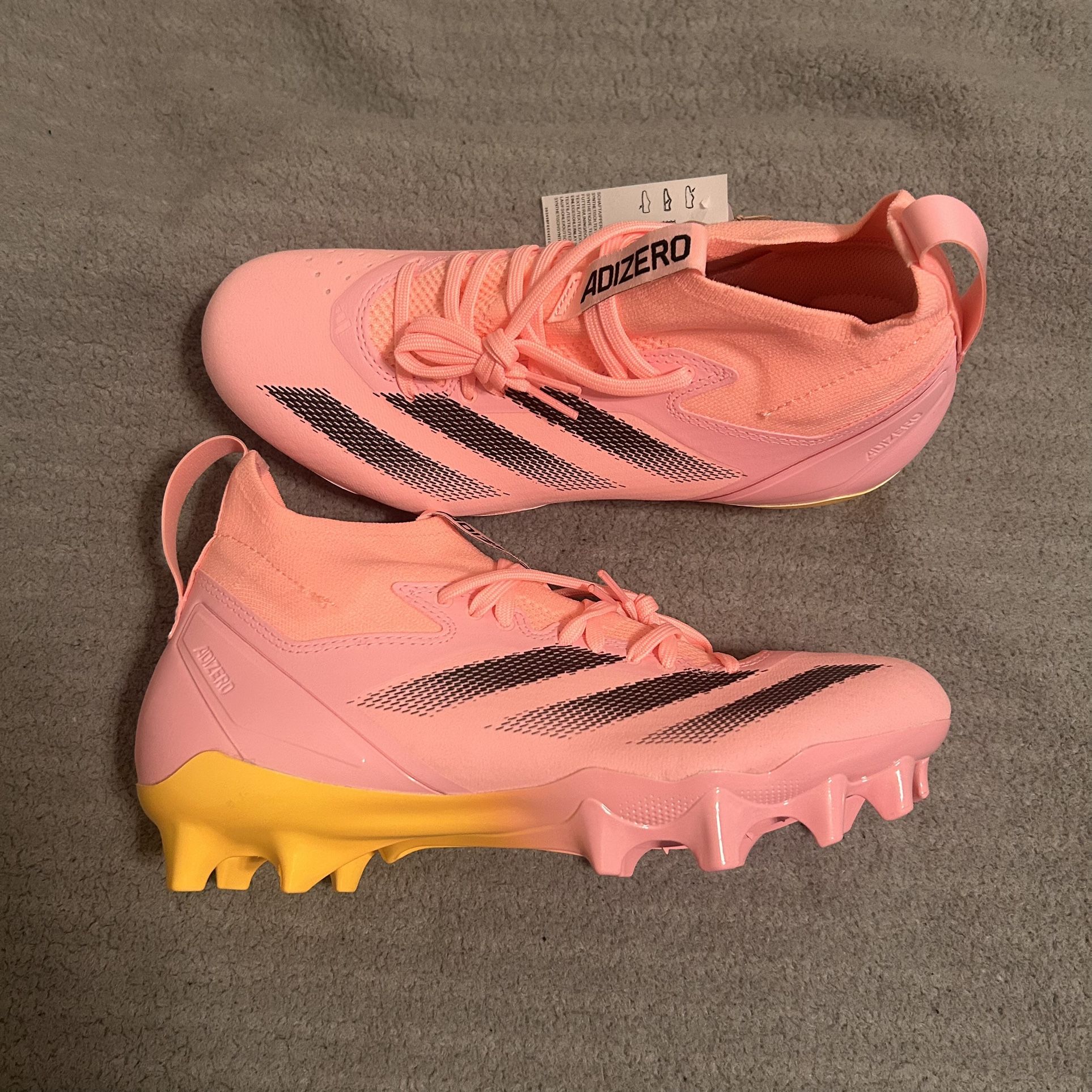 Adidas Adizero Impact Pink Spark Football Cleats Men's Size
