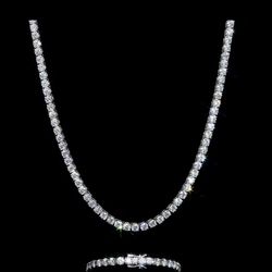 925 silver VVS Moissanite tennis necklace chain