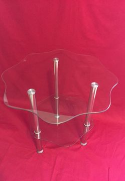 Two layers of glass table brand new
