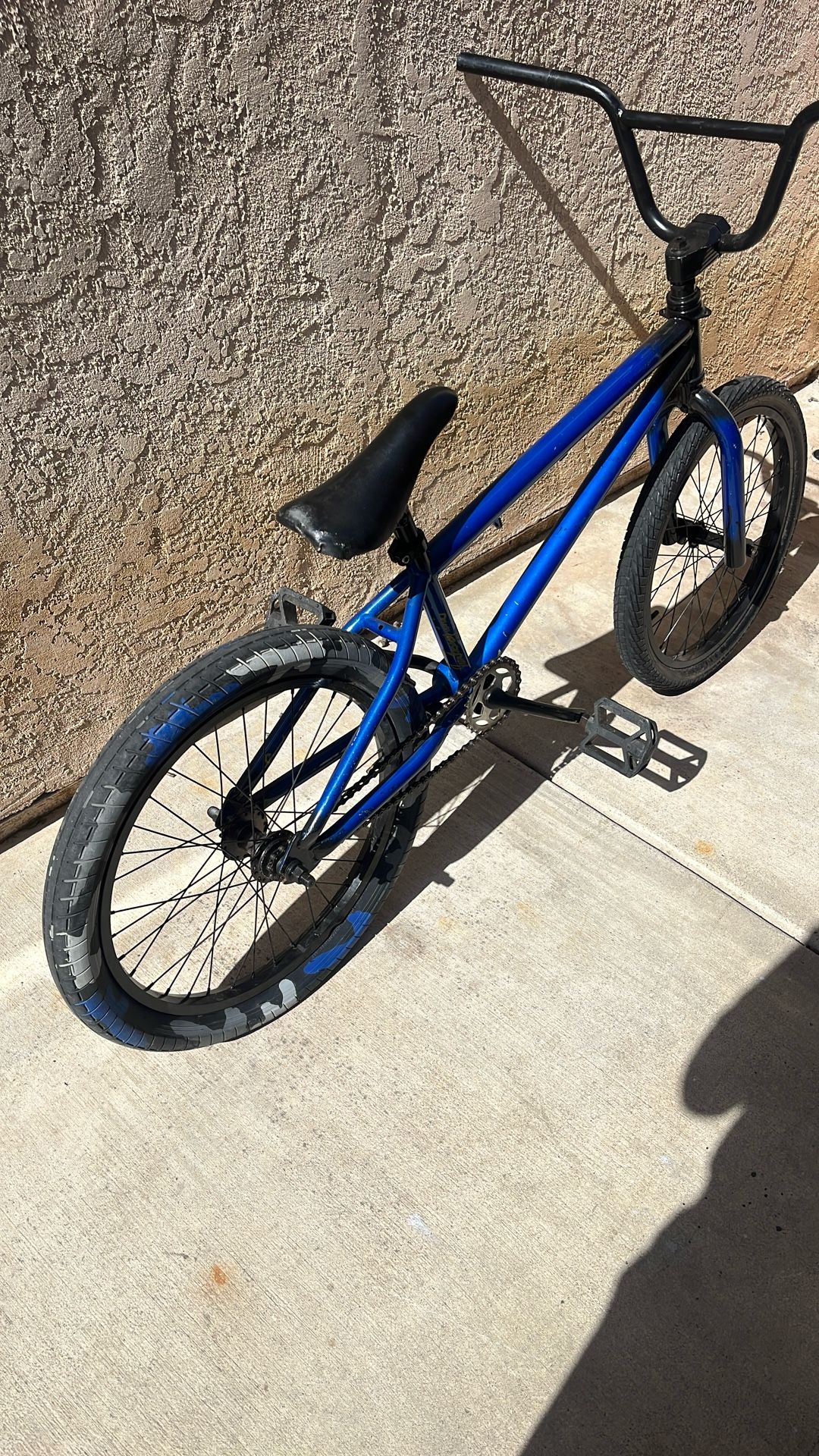 Rear tire is flat Bmx Bike Mountain Bicycle