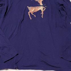 Old Navy Purple/Reindeer Print Woman's Size XLTop