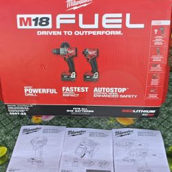 Milwaukee
M18 FUEL 18V Lithium-Ion Brushless Cordless Hammer Drill and Impact Driver Combo Kit (2-Tool) with 2 Batteries