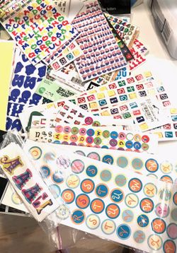 LOT of Scrapbooking Letters, Numbers, Stickers