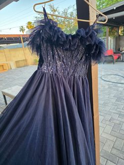 Midnight Blue corset type prom dress size 7