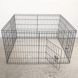(NEW) $30 Foldable 24” Tall x 24” Wide x 8-Panel Pet Playpen Dog Crate Metal Fence Exercise Cage 