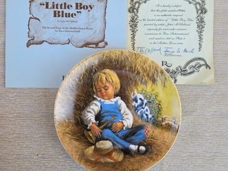 Vintage 1980 "Little Boy Blue" Collector Plate by John McClelland w/ COA