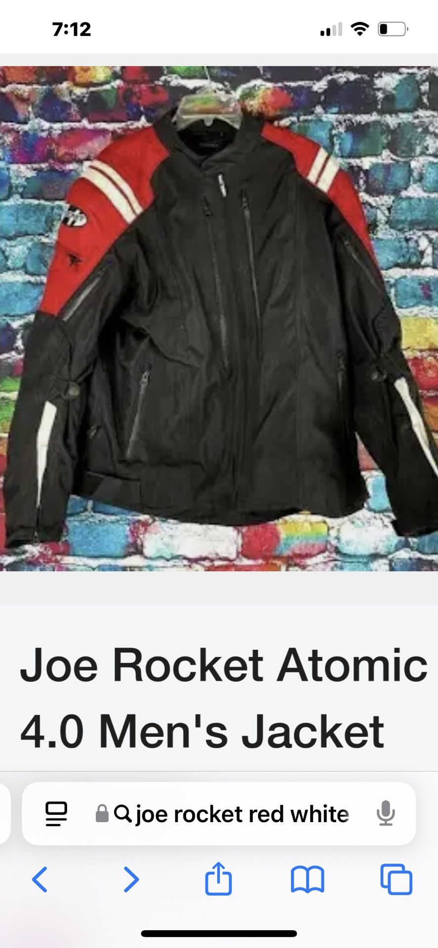 Joe Rocket Atomic Size M Armored Jacket