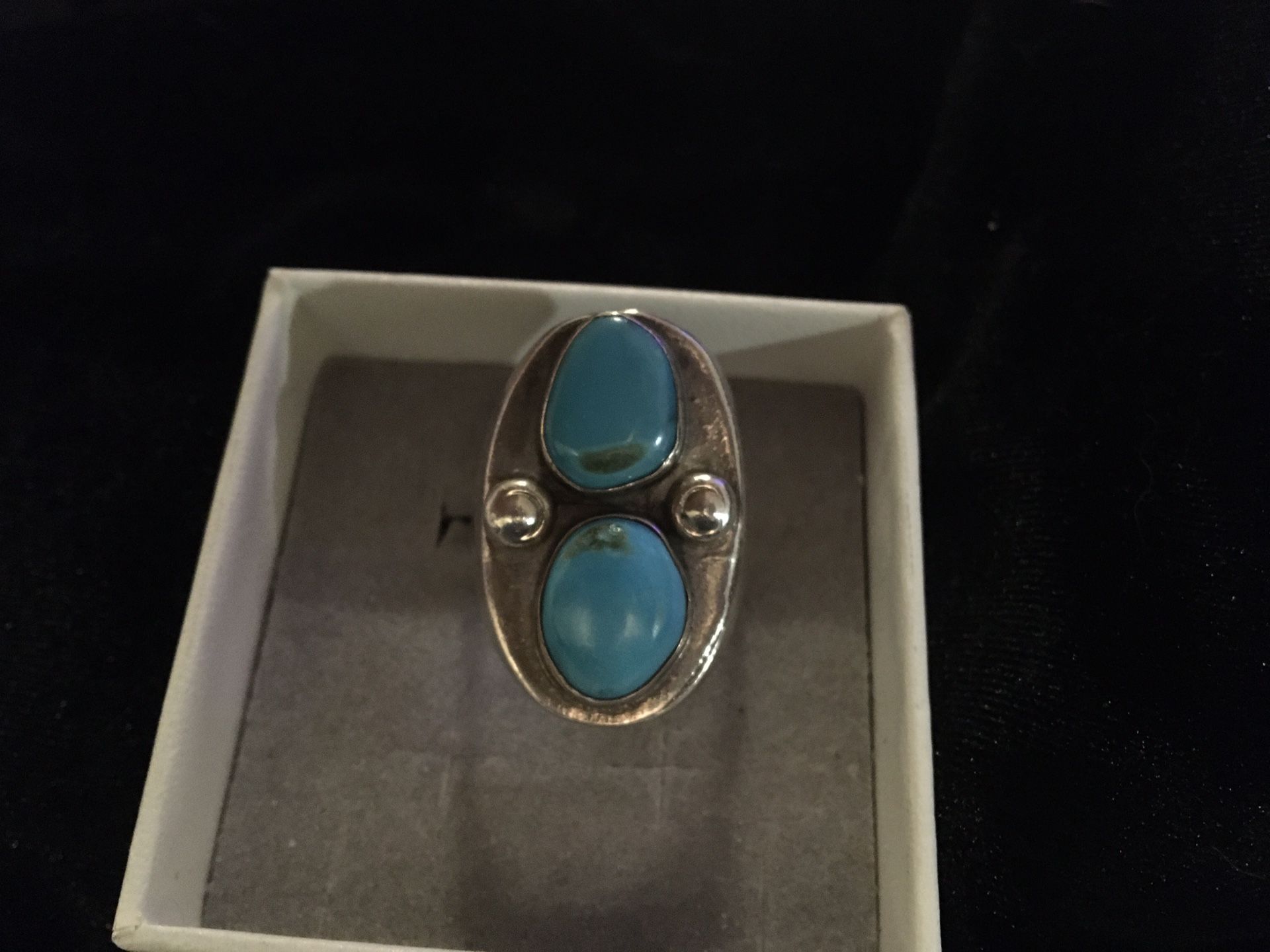 Heavy 925 men’s turquoise ring