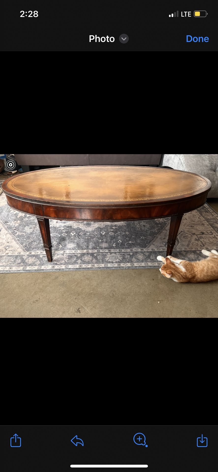 Antique wood table
