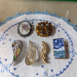 6 Vintage Brooches/Pins - $75 Takes ALL!