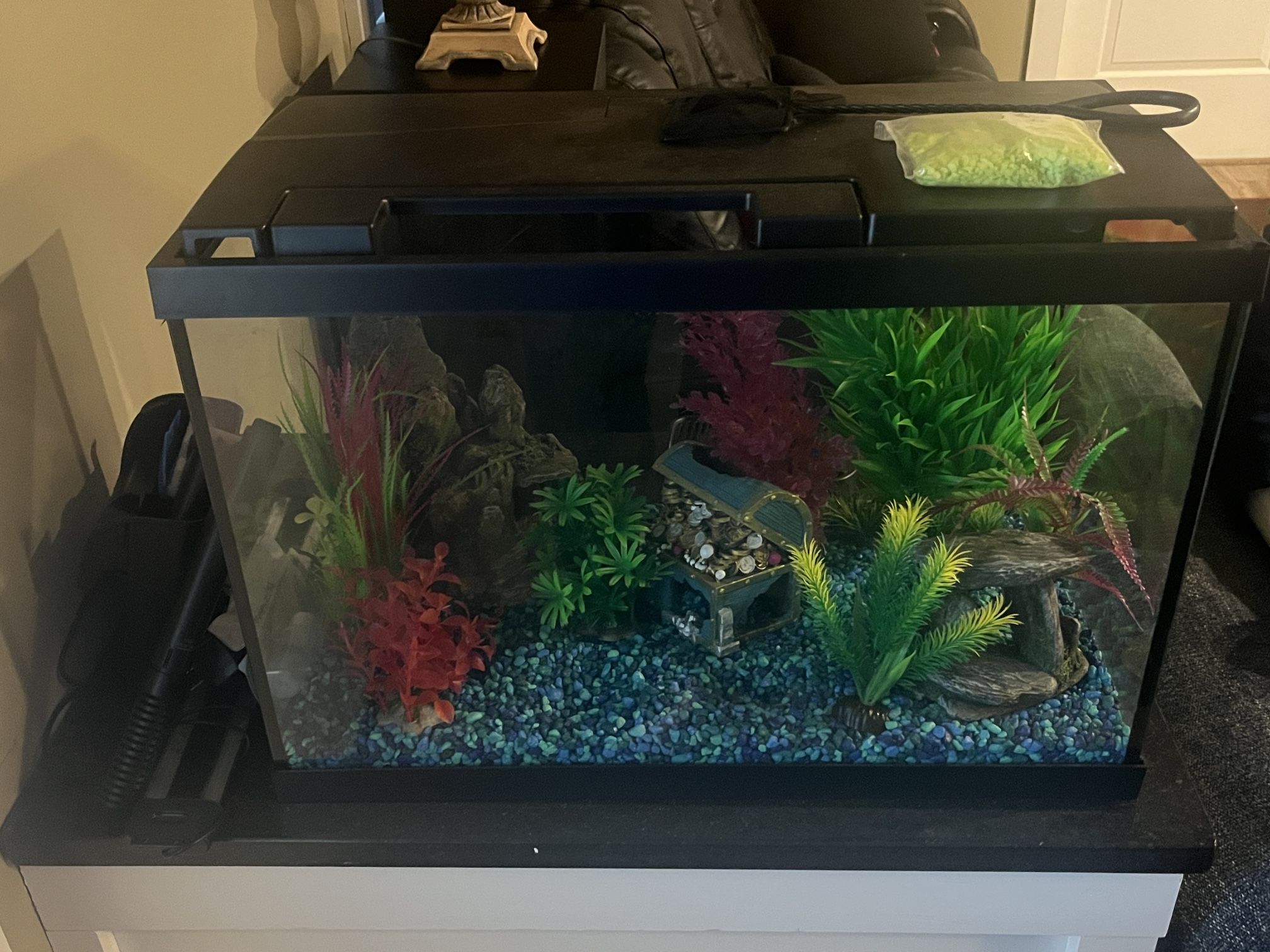 Fish Tank With Lots Of Accessories