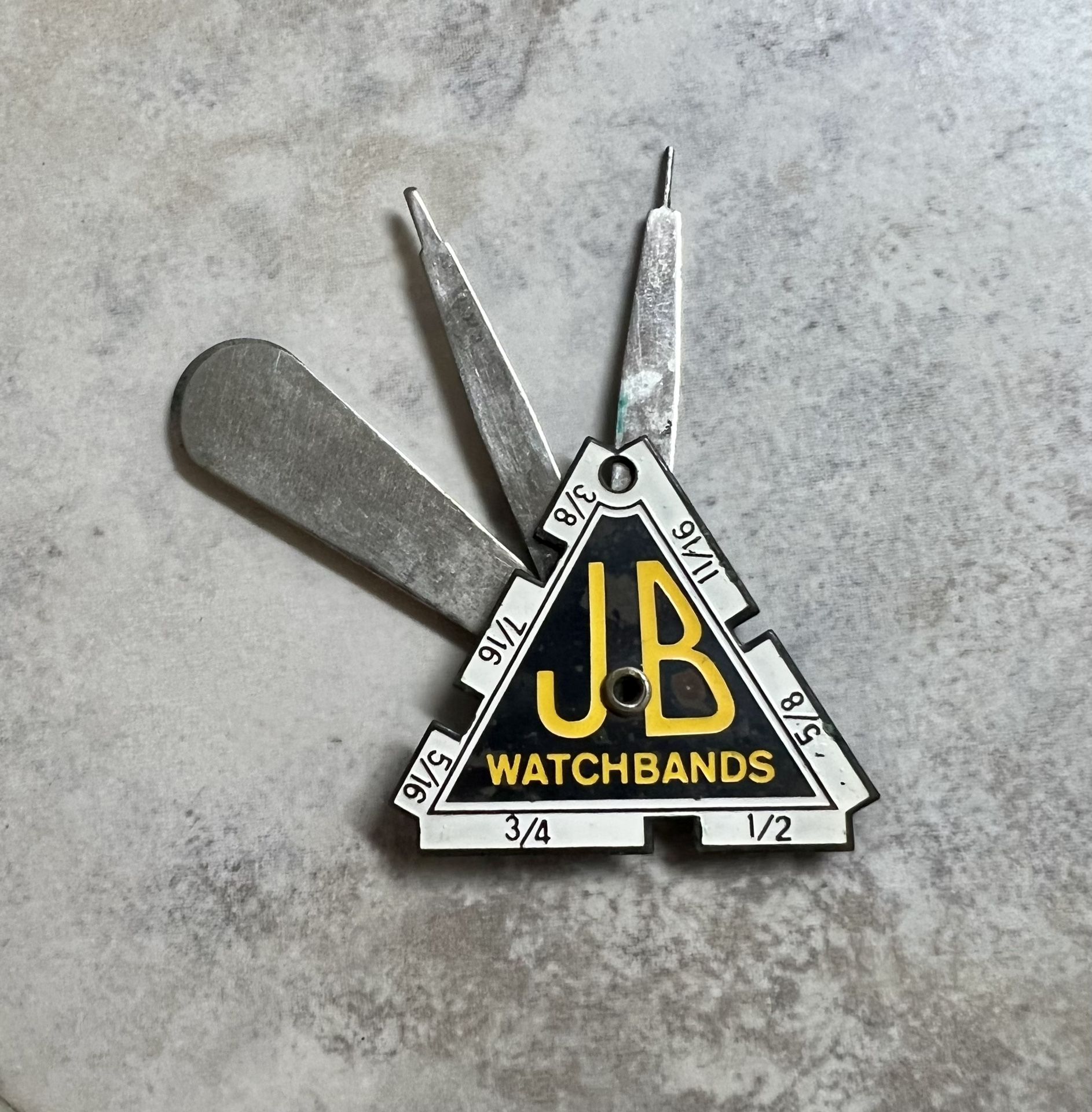 Antique Vintage Metal JB Watchbands Wrist Watch Band Tool Measuring Gauge.