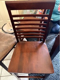 Solid wood pub table and chairs