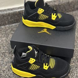 2023 Air Jordan 4 Retro Preschool ‘Thunder' 