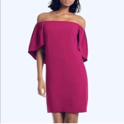 Trina Turk Fuchsia Off-the-shoulder Dress - Size 10