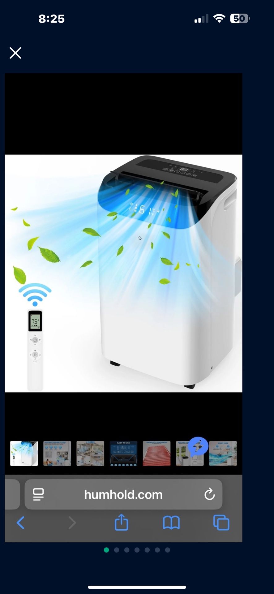 HUMHOLD 14000 BTU PORTABLE AIR CONDITIONER