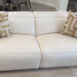 White Living Room Sofa Set 2 Pieces