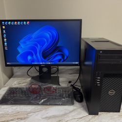 Dell Precision T1700 - Intel Xeon 32GB Ram 512GB SSD Quadro 600 W11 Pro + Dell P24 24-inch Monitor