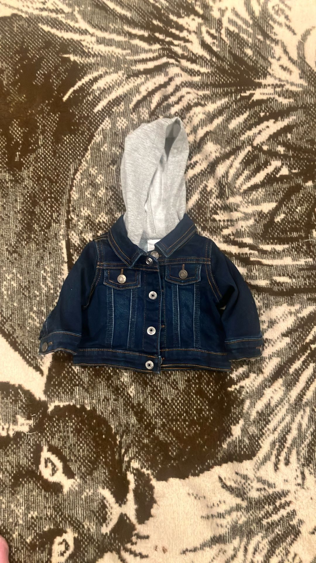 Okie-dokie Jean Jacket With Hoodie Brand New