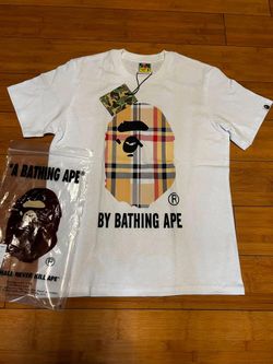 White Burberry Bape T shirt