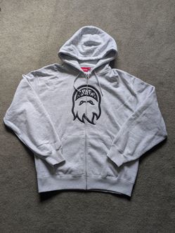 Supreme x Spitfire Zip Up Hooded Sweatshirt - Grey - XL
