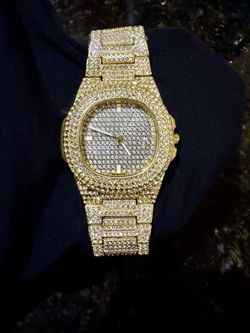 Iced out, Reloj de Mujer, Hombre Unisex Reloj para Damas y Caballeros