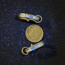 14k UV Reactant Gold Earrings 