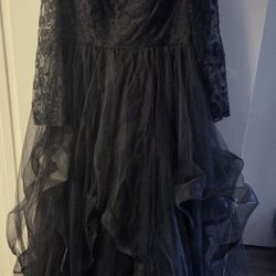 Glamrae Plus Size Long Sleeve Embroidered Wedding Dress