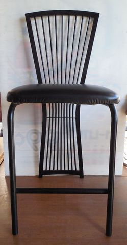 Contemporary back to floor metal frame chair