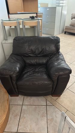 Large leather chair