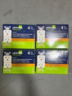 Leviton (GFTR2-4W) LOT OF 10 4PCK  Self-Test GFCI Tamper-Resistant Outlet