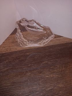 Glass Dolphin Paperweight