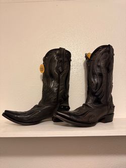Corral Men's Embellished Overlay Western Cowboy Boots - Snip Toe Men’s 10.5 D