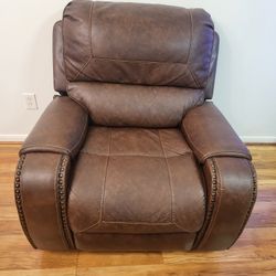 Brown Leather Recycling Couch
