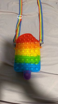 Rainbow pop it purse