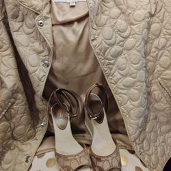 Authentic Coach - Quilted Lightweight Jacket & Tawney Platform Wedges (See Description For Individual Prices) 