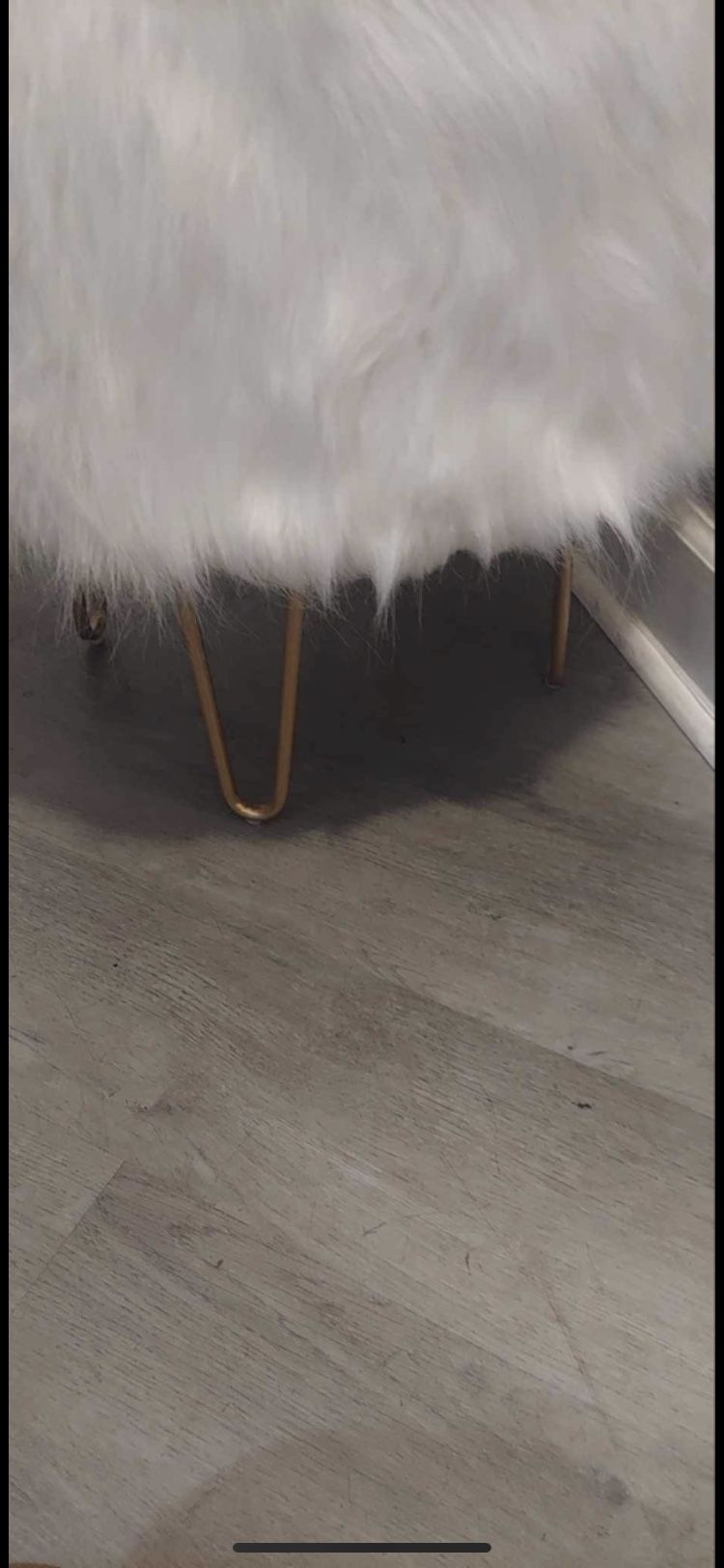 Faux Fair Round Ottoman For Makeup Living Room Used Good