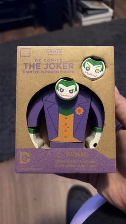 Loot crate The Joker painted wooden figure collectible