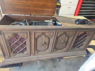 Vintage Sylvania Stereo Console WORKS!  FREE – Restoration Project