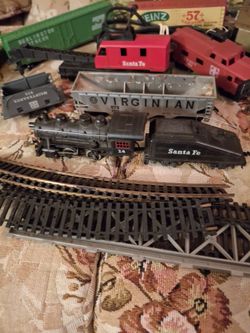 Vintage Tyco  Model Train Set with Track Pieces, electric box turns on
