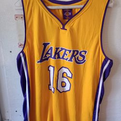 Mens Yellow Los Angeles Lakers Pau Gasol #16

