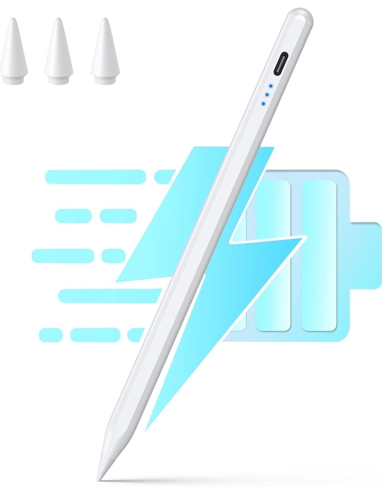 Stylus Pen for iPad 11th & 10th Generation - 10Mins Faster Charge Compatible with (2018-2025) Apple iPad 6-11 Gen, iPad Air 3/4/5/M2/M3, iPad mini 5/6